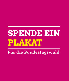 Schriftzug: Spende ein Plakat zur Bundestagswahl 2021!